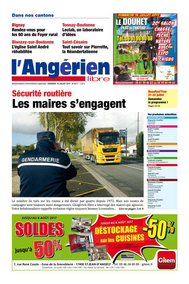 L'Angérien Libre 14 juillet 2017 L'Angérien Libre N°4611 du 14 juillet 2017 à télécharger sur iPad