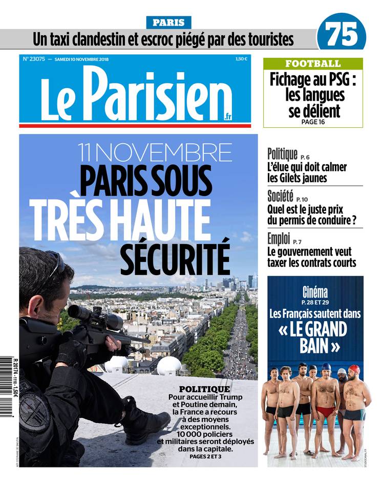 Le Parisien 10 novembre 2018 Le Parisien du 10 novembre 2018 à télécharger sur iPad