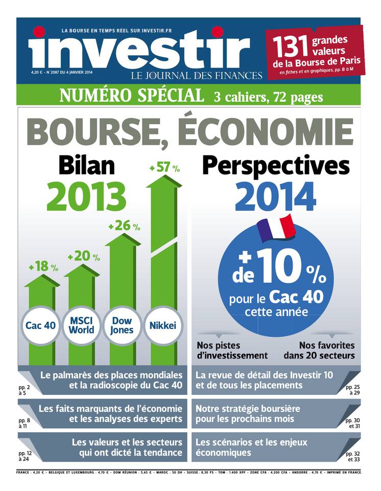 Investir 04 janvier 2014 Investir N°2087 du 04 janvier 2014 à télécharger sur iPad