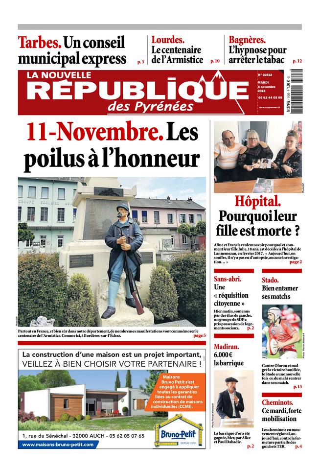 La Nouvelle République des Pyrénées 06 novembre 2018 La Nouvelle République des Pyrénées du 06 novembre 2018 à télécharger sur iPad