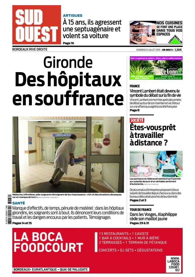 Sud Ouest 12 juillet 2019 Abonnement Sud Ouest Pas Cher avec BOUQUET INFO ePresse.fr