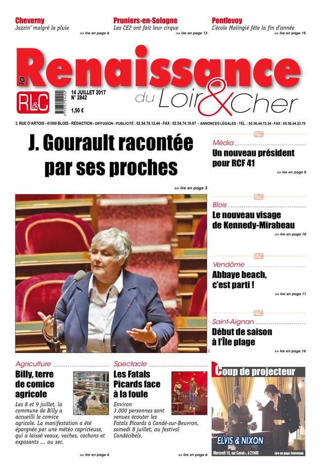 La Renaissance du Loir-et-Cher 14 juillet 2017 La Renaissance du Loir-et-Cher du 14 juillet 2017 à télécharger sur iPad