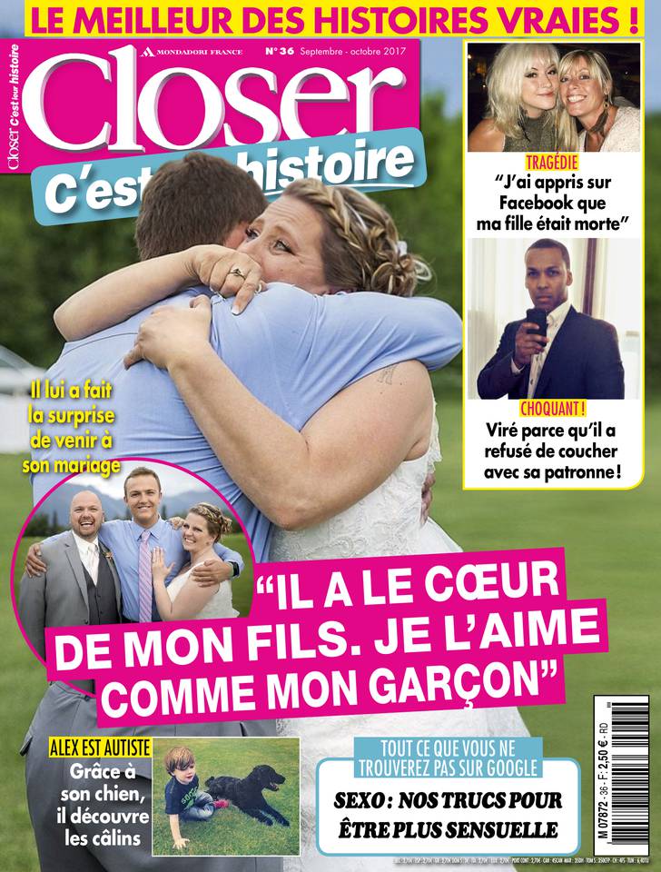 Closer c'est leur histoire 01 septembre 2017 Abonnement Closer c'est leur histoire Pas Cher avec le BOUQUET ePresse.fr