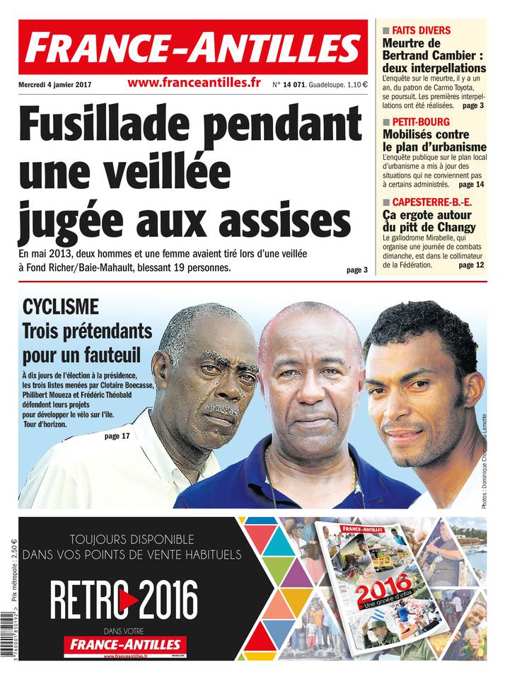 France-Antilles Guadeloupe 04 janvier 2017 France-Antilles Guadeloupe du 04 janvier 2017 à télécharger sur iPad
