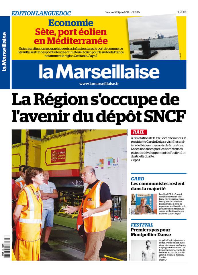 La Marseillaise Languedoc 23 juin 2017 Abonnement L’Hérault du Jour Pas Cher avec BOUQUET INFO ePresse.fr