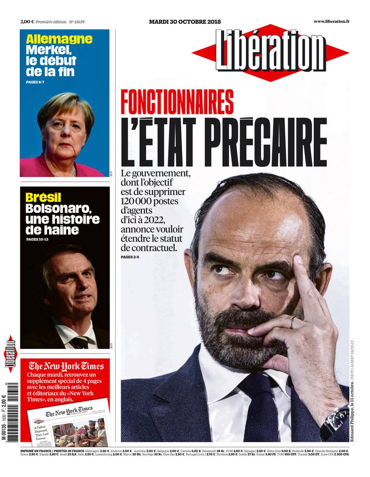 Libération 30 octobre 2018 Libération du 30 octobre 2018 à télécharger sur iPad