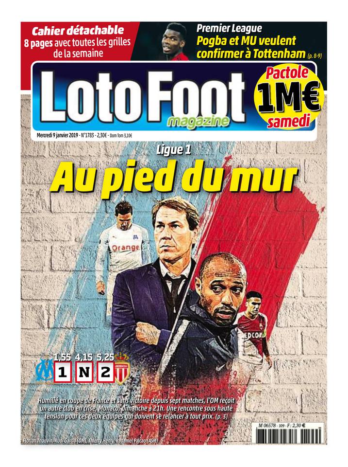 Loto Foot Magazine 09 janvier 2019 Loto Foot Magazine du 09 janvier 2019 à télécharger sur iPad