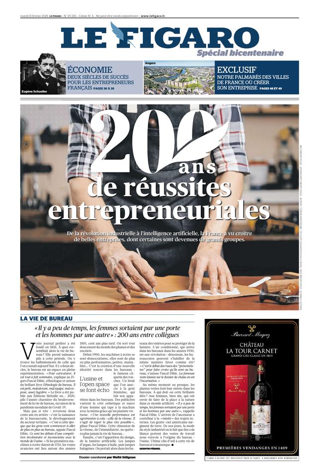 200 ans du Figaro Une du 10 février 2026