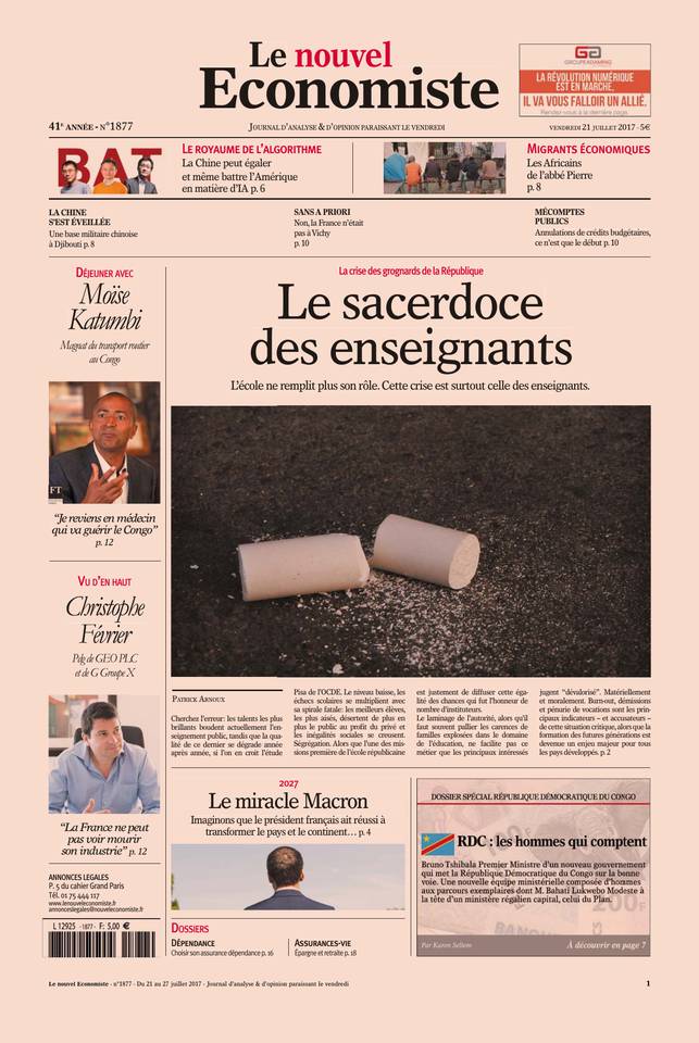 Le nouvel Economiste 20 juillet 2017 Abonnement Nouvel Économiste Pas Cher avec le BOUQUET ePresse.fr