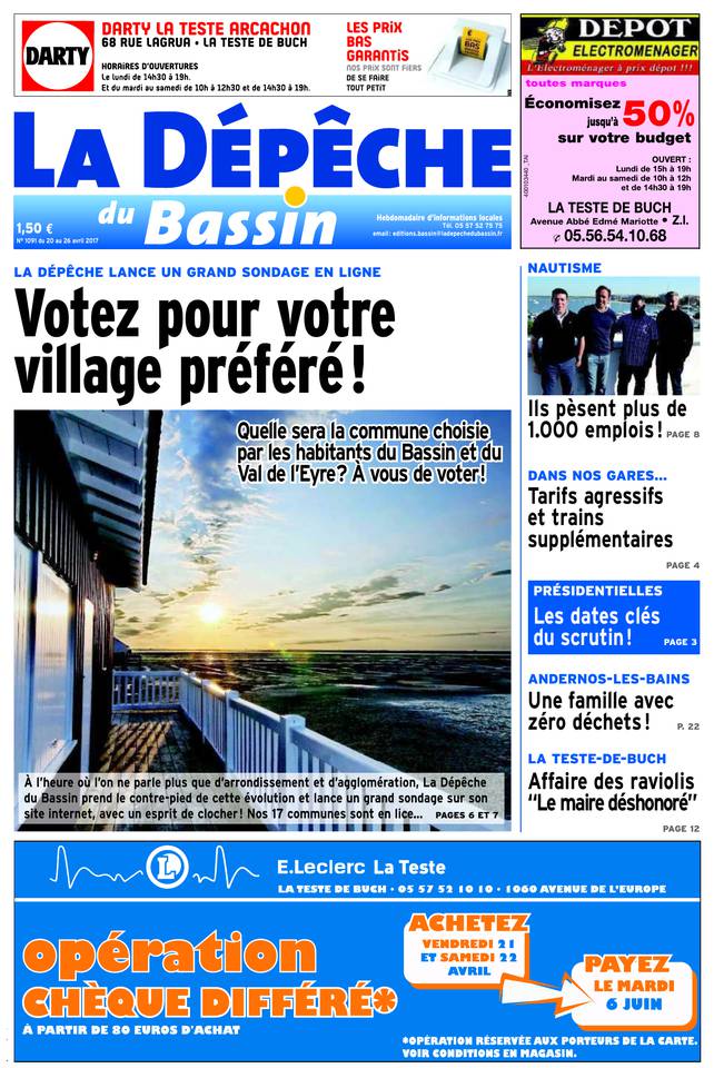 La Dépêche du Bassin 19 avril 2017 La Dépêche du Bassin du 19 avril 2017 à télécharger sur iPad