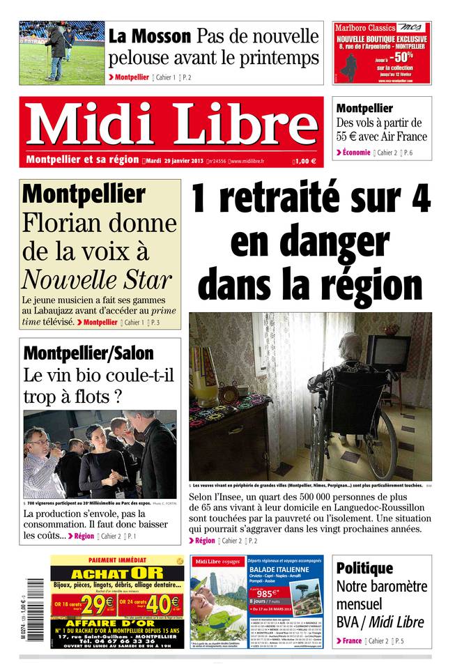 Midi Libre 29 janvier 2013 Midi Libre du 29 janvier 2013 à télécharger sur iPad