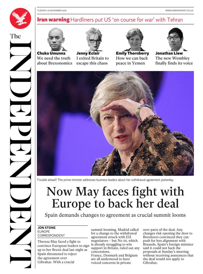 The Independent 20 novembre 2018 Abonnement The Independent Pas Cher avec le BOUQUET INFO ePresse.fr