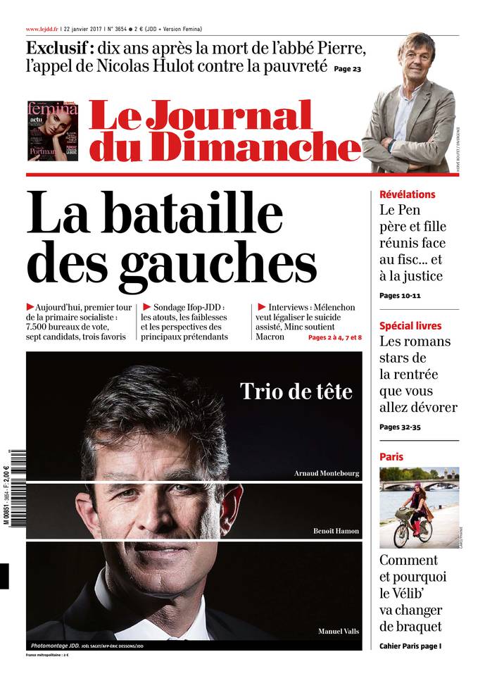 Le Journal du Dimanche 22 janvier 2017 Le Journal du Dimanche N°3654 du 22 janvier 2017 à télécharger sur iPad