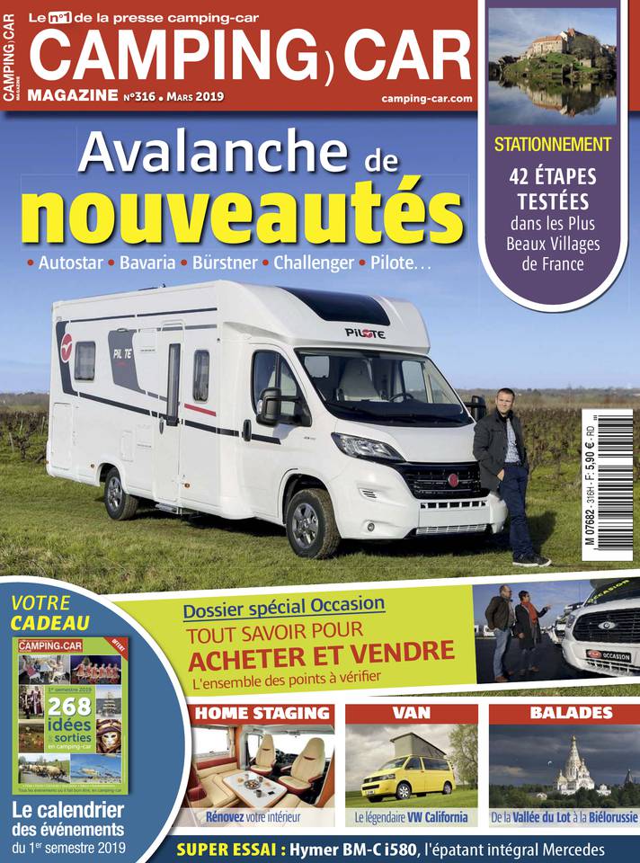 Camping-car Magazine 08 février 2019 Abonnement Camping-car Magazine Pas Cher avec le BOUQUET ePresse.fr