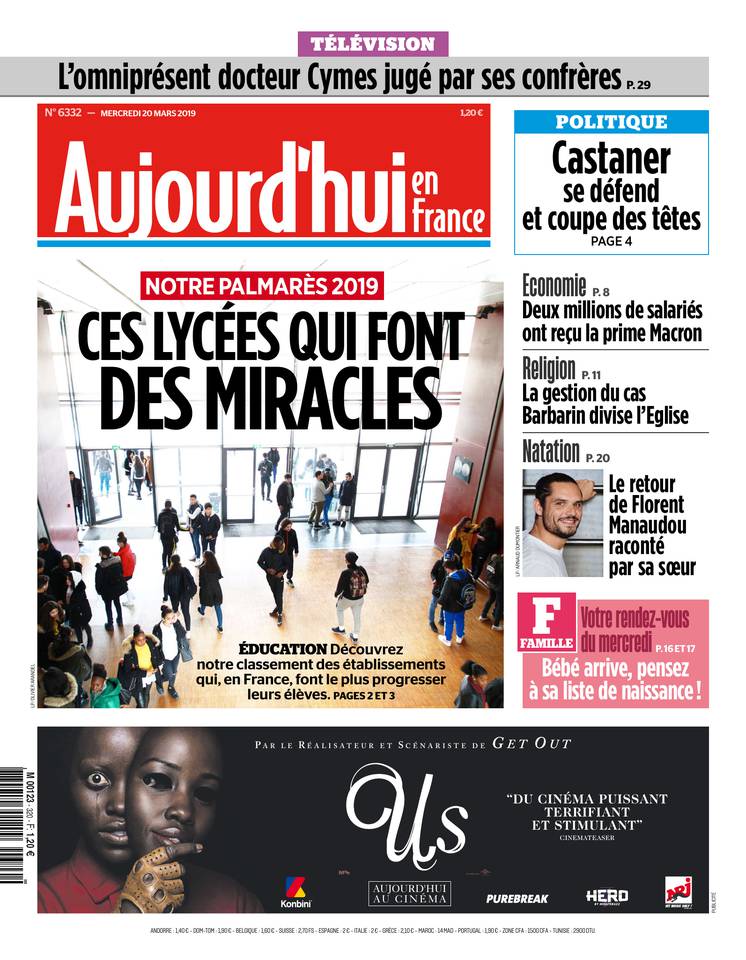 Aujourd'hui en France 20 mars 2019 Aujourd'hui en France du 20 mars 2019 à télécharger sur iPad