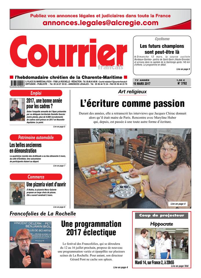 Courrier Français 10 mars 2017 Courrier Français du 10 mars 2017 à télécharger sur iPad
