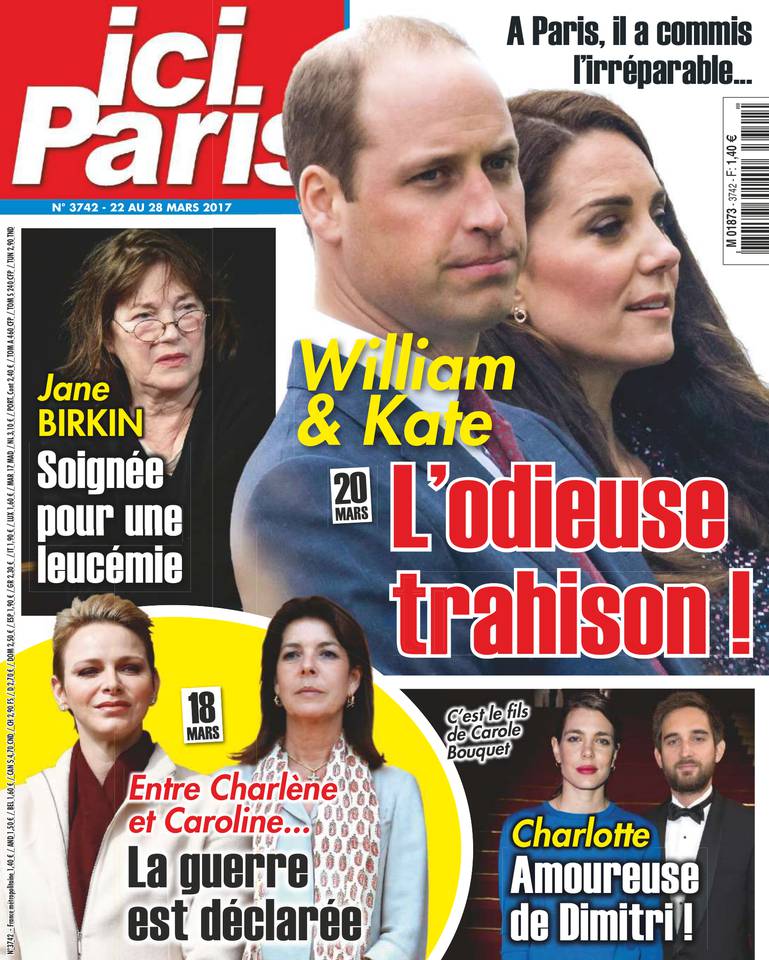 Ici Paris 22 mars 2017 Ici Paris N°3742 du 22 mars 2017 à télécharger sur iPad