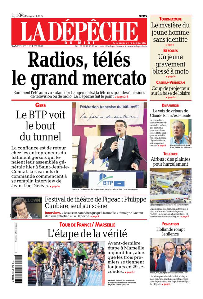 La Dépêche du Midi 22 juillet 2017 Abonnement à La Dépêche du Midi Pas Cher avec le BOUQUET ePresse.fr