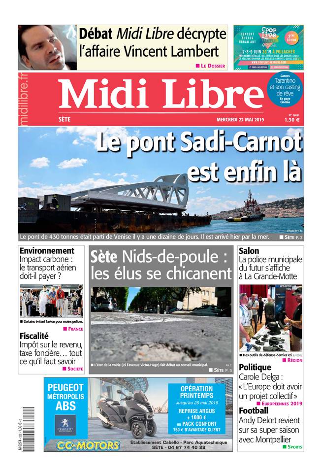 Midi Libre 22 mai 2019 Midi Libre du 22 mai 2019 à télécharger sur iPad