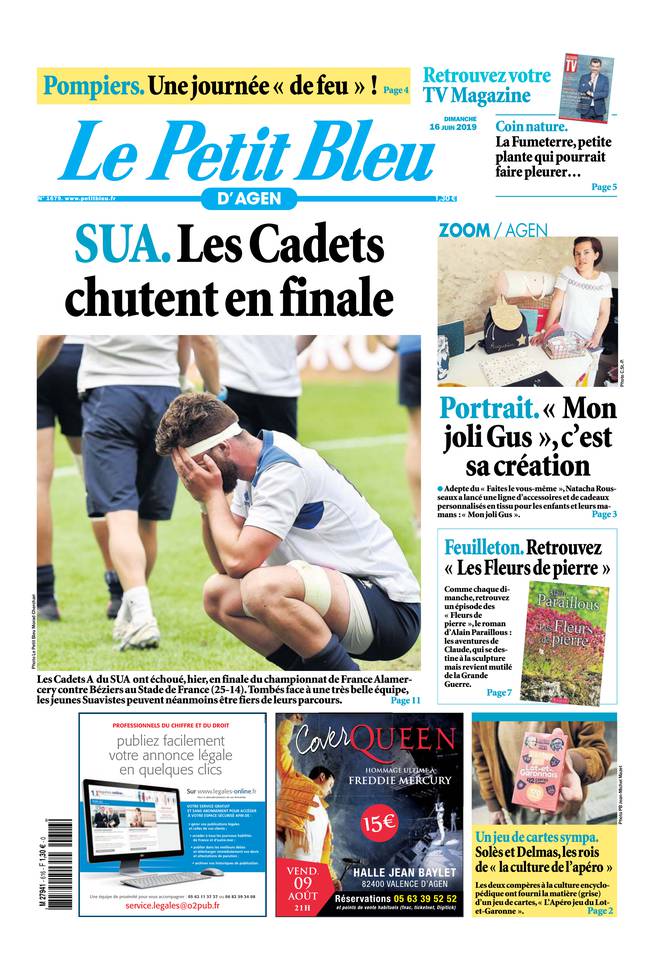 Le Petit Bleu d'Agen 16 juin 2019 Le Petit Bleu d'Agen du 16 juin 2019