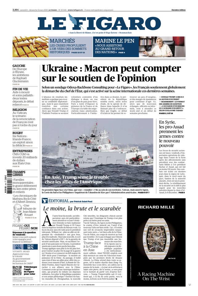 Le Figaro édition numérique du 8 mars 2025