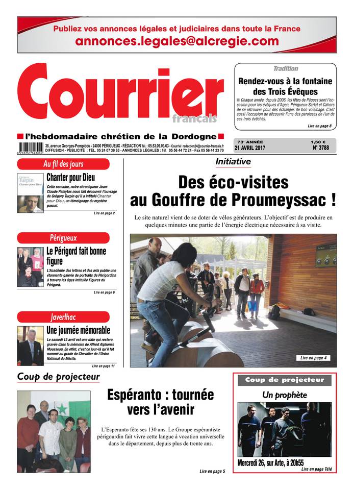 Courrier Français 21 avril 2017 Courrier Français du 21 avril 2017 à télécharger sur iPad