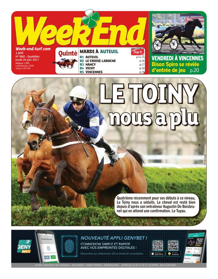WeekEnd 26 juin 2017 Abonnement WeekEnd Pas Cher avec le BOUQUET ePresse.fr