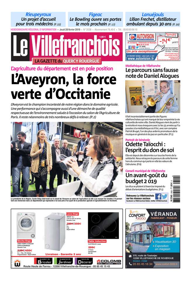 Le Villefranchois 28 février 2019 Le Villefranchois du 28 février 2019 à télécharger sur iPad