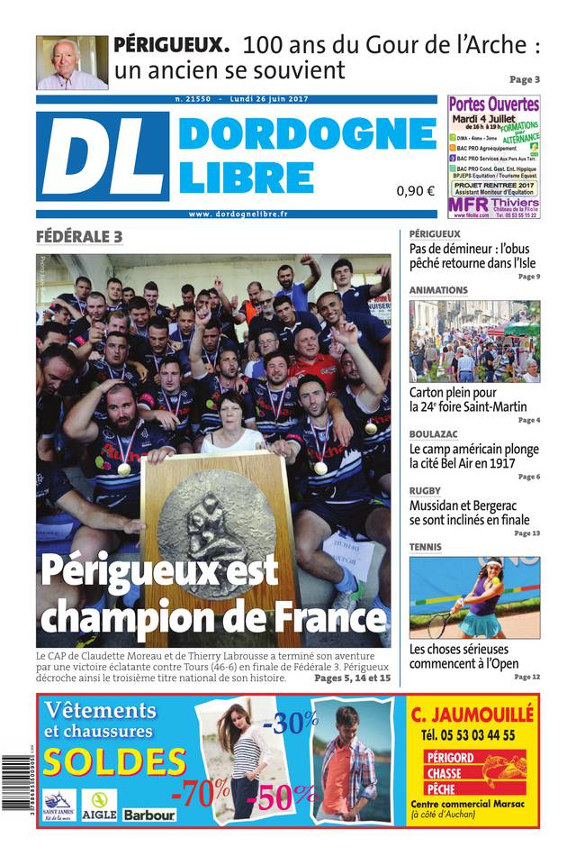 La Dordogne Libre 26 juin 2017 Abonnement La Dordogne Libre Pas Cher avec BOUQUET INFO ePresse.fr