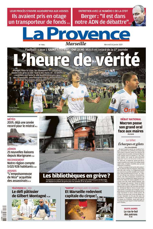 La Provence 16 janvier 2019 La Provence - La Provence édition Marseille du 16 janvier 2019