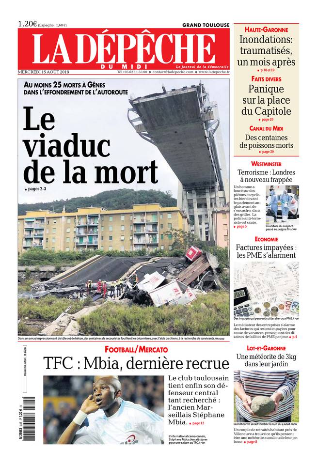La Dépêche du Midi 15 août 2018 Abonnement à La Dépêche du Midi Pas Cher avec le BOUQUET ePresse.fr