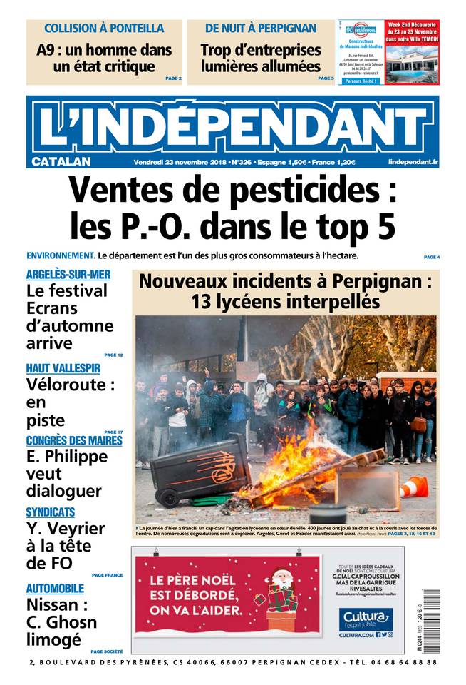 L'Indépendant 23 novembre 2018 L'Indépendant du 23 novembre 2018 à télécharger sur iPad