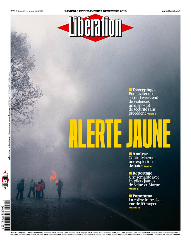 Libération 08 décembre 2018 Libération du 08 décembre 2018 à télécharger sur iPad