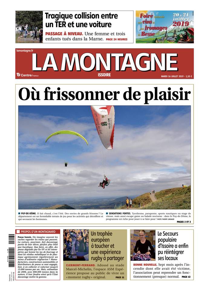 La Montagne 16 juillet 2019 Abonnement La Montagne Pas Cher avec le BOUQUET INFO ePresse.fr