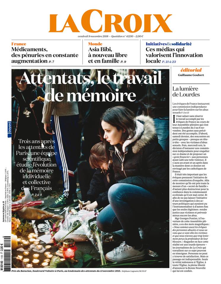 La Croix 09 novembre 2018 La Croix du 09 novembre 2018 à télécharger sur iPad