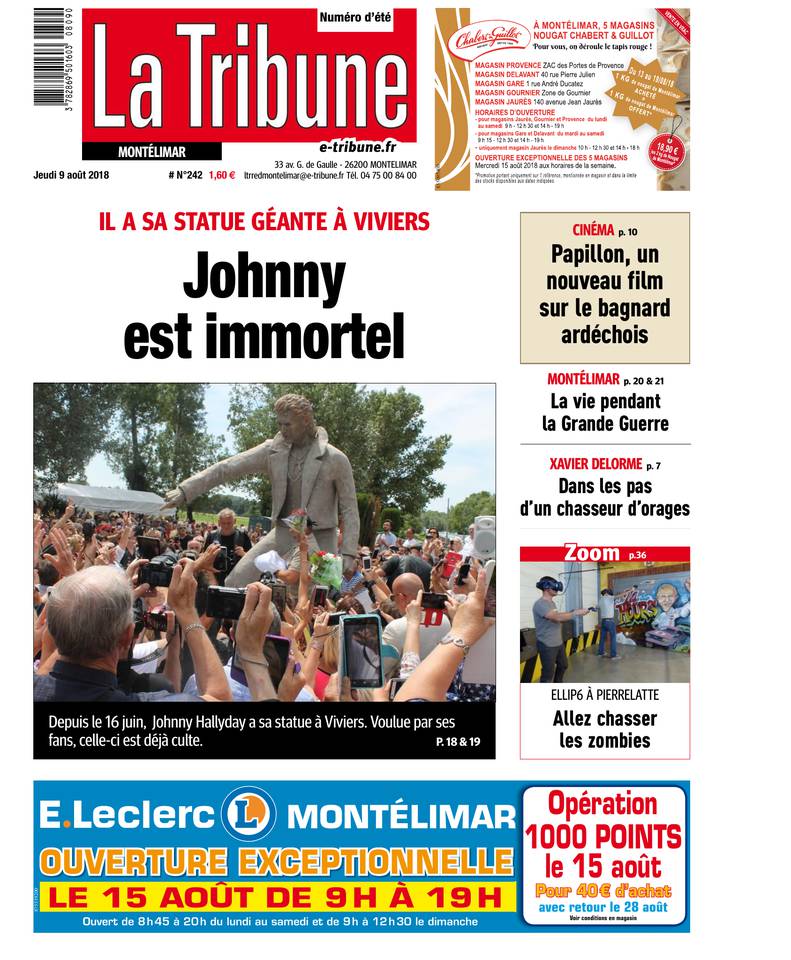 La Tribune - Montélimar / Ardèche / Provence / Tricastin 09 août 2018 Abonnement à La Tribune Pas Cher avec le BOUQUET INFO ePresse.fr