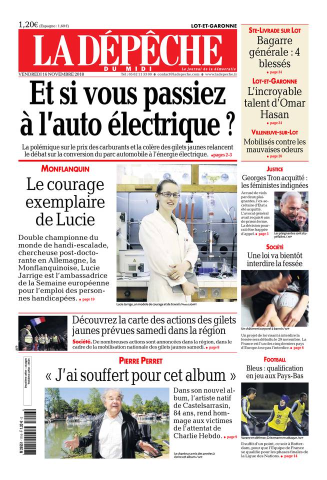 La Dépêche du Midi 16 novembre 2018 Abonnement à La Dépêche du Midi Pas Cher avec le BOUQUET ePresse.fr