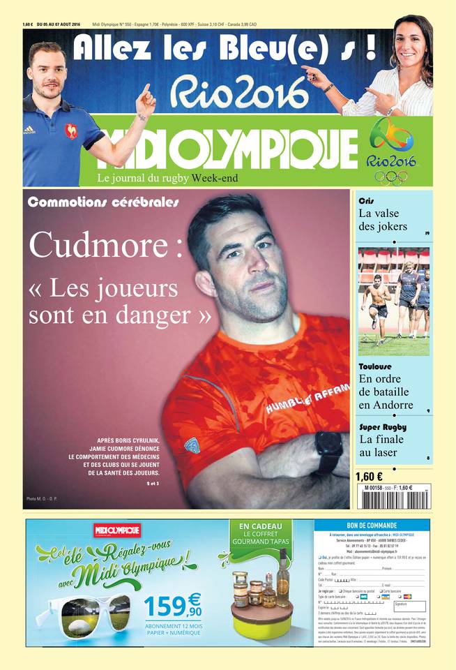 Midi Olympique Vert 05 août 2016 Midi Olympique Vert du 05 août 2016 à télécharger sur iPad