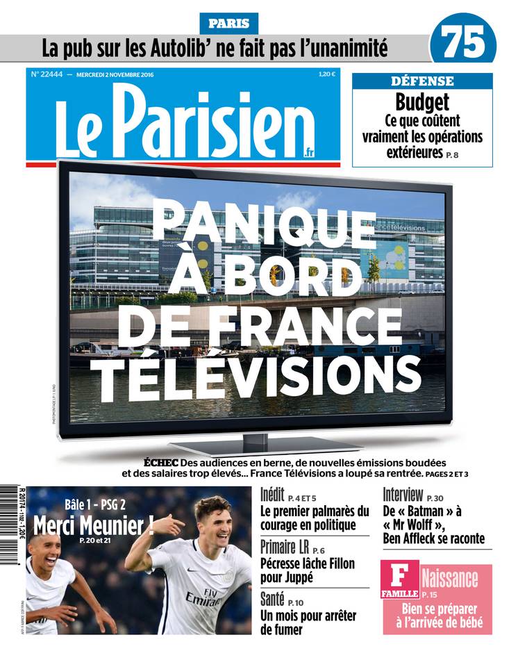 Le Parisien 02 novembre 2016 Le Parisien du 02 novembre 2016 à télécharger sur iPad