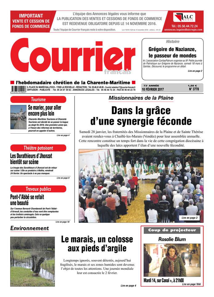 Courrier Français 10 février 2017 Courrier Français du 10 février 2017 à télécharger sur iPad