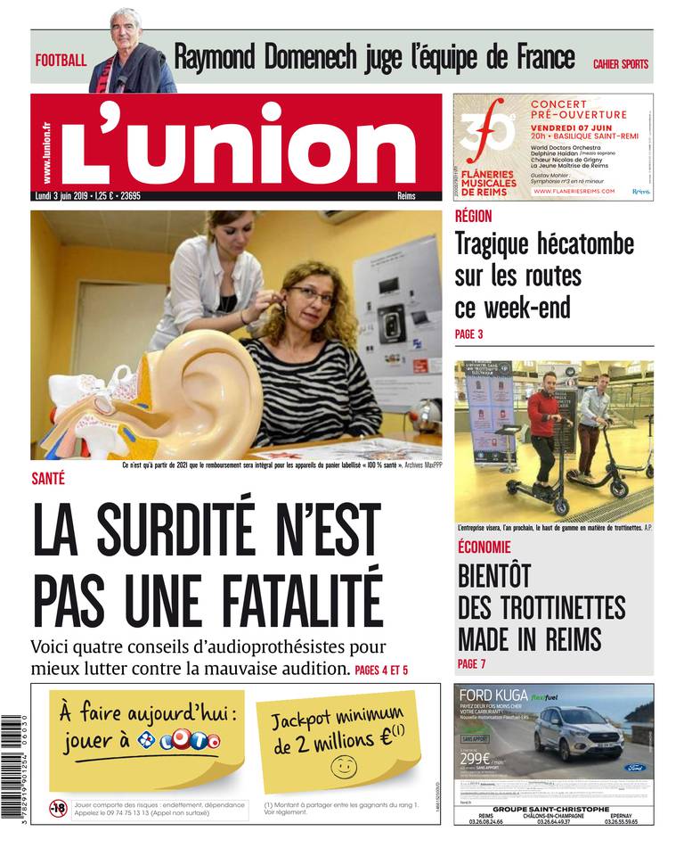 L'Union Ardennes 03 juin 2019 L'Union Ardennes du 03 juin 2019 à télécharger sur iPad