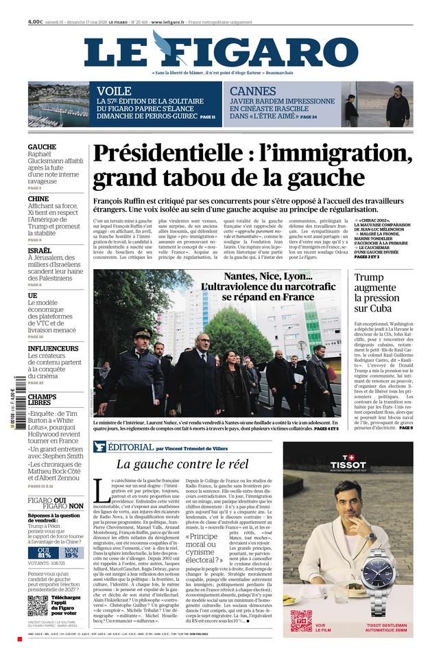 Le Figaro Une du 16 mai 2026