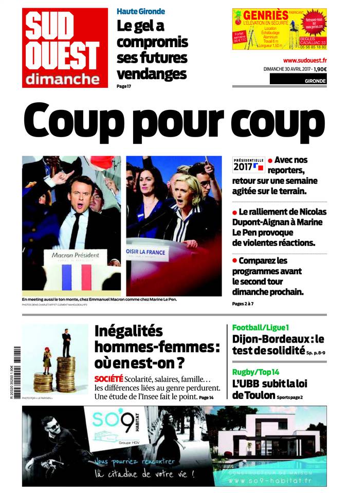 Sud Ouest Dimanche 30 avril 2017 Sud Ouest Dimanche du 30 avril 2017 à télécharger sur iPad