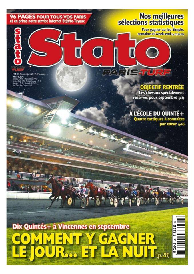 Stato Turf Magazine 01 septembre 2017 Abonnement Stato Turf Mag Pas Cher avec le BOUQUET ePresse.fr