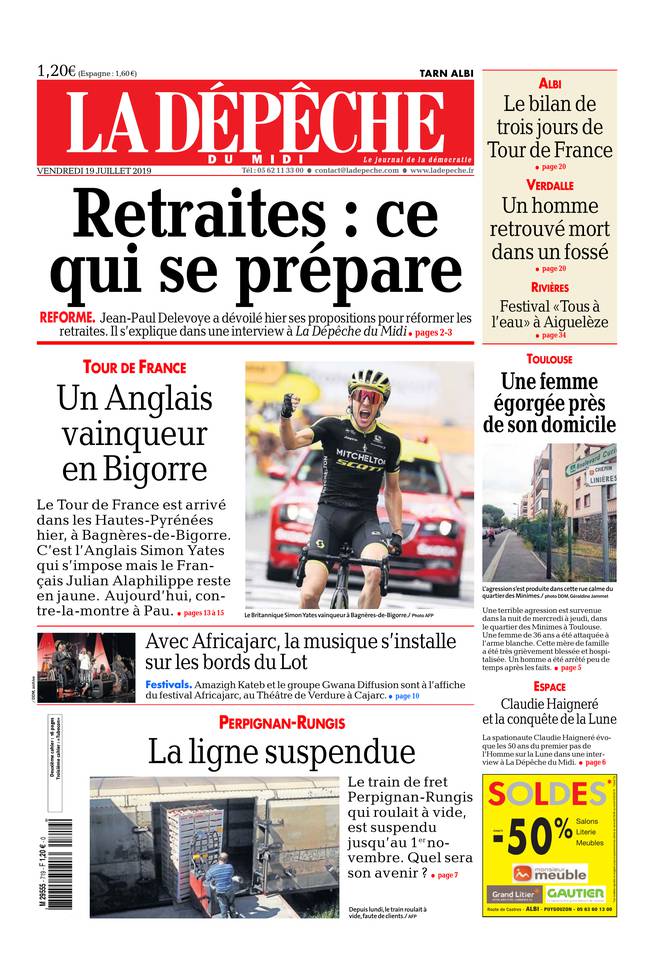 La Dépêche du Midi 19 juillet 2019 Abonnement à La Dépêche du Midi Pas Cher avec le BOUQUET ePresse.fr