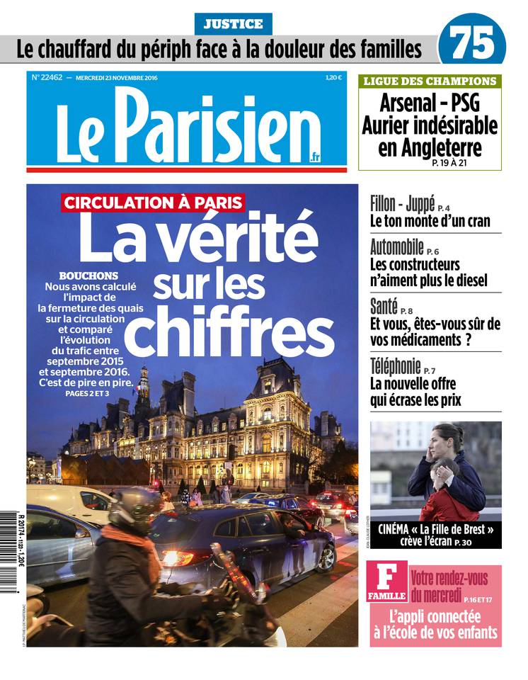 Le Parisien 23 novembre 2016 Le Parisien du 23 novembre 2016 à télécharger sur iPad