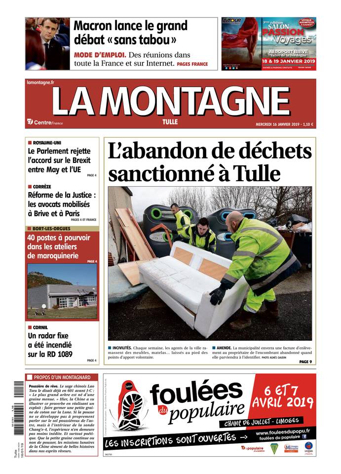 La Montagne 16 janvier 2019 Abonnement La Montagne Pas Cher avec le BOUQUET INFO ePresse.fr