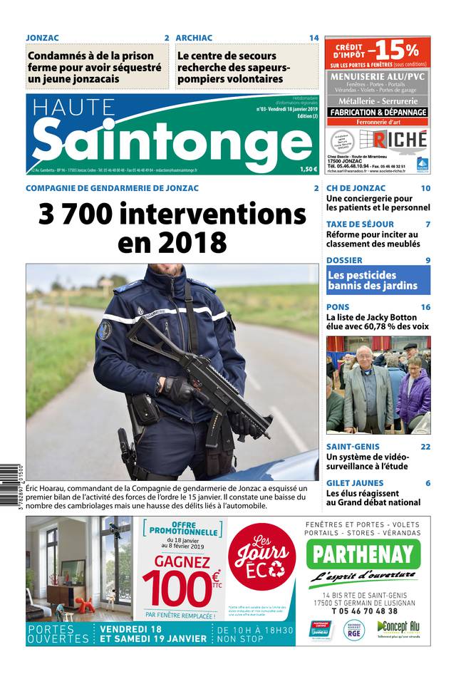 Haute Saintonge 18 janvier 2019 Abonnement Haute Saintonge Pas Cher avec BOUQUET INFO ePresse.fr