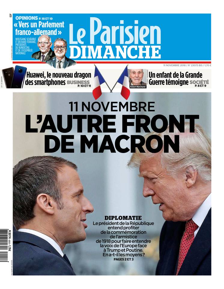 Le Parisien 11 novembre 2018 Le Parisien du 11 novembre 2018 à télécharger sur iPad