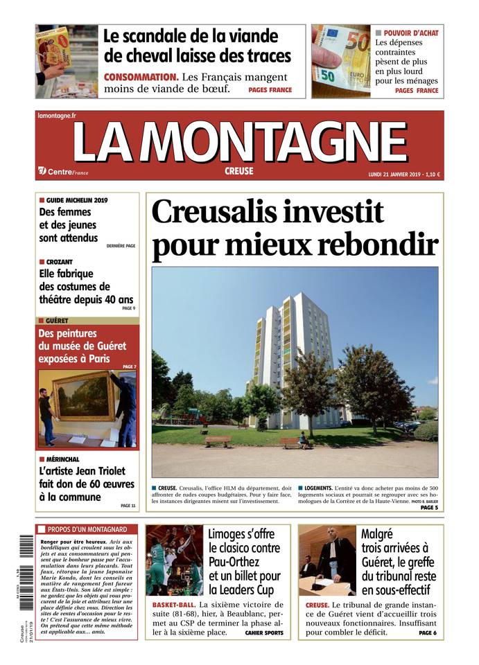 La Montagne 21 janvier 2019 Abonnement La Montagne Pas Cher avec le BOUQUET INFO ePresse.fr